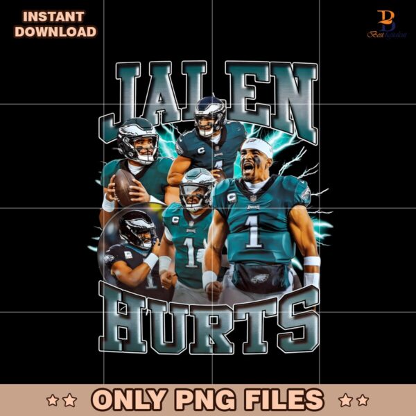 Jalen Hurts Vintage 90s Philadelphia Eagles Football Players PNG