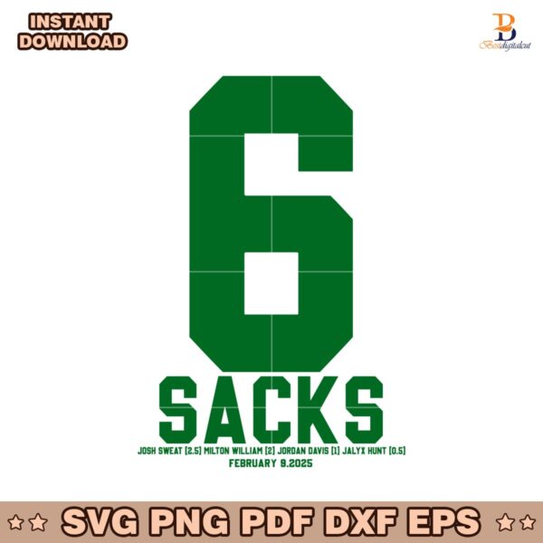 Josh Sweat Milton Williams Jordan Davis And Jalyx Hunt Sacks SVG