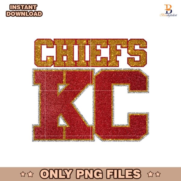 Kansas City Chiefs Glitter Football Png Sublimation