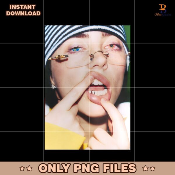 Lamour De Ma Vie Billie Eilish Glasses Portrait PNG