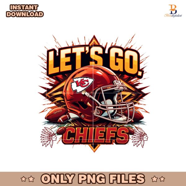 Lets Go Chiefs Football Kansas City Red Kingdom Png