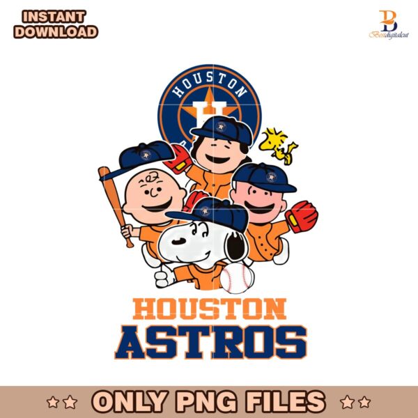 MLB Houston Astros Snoopy Charlie Brown Woodstock Png