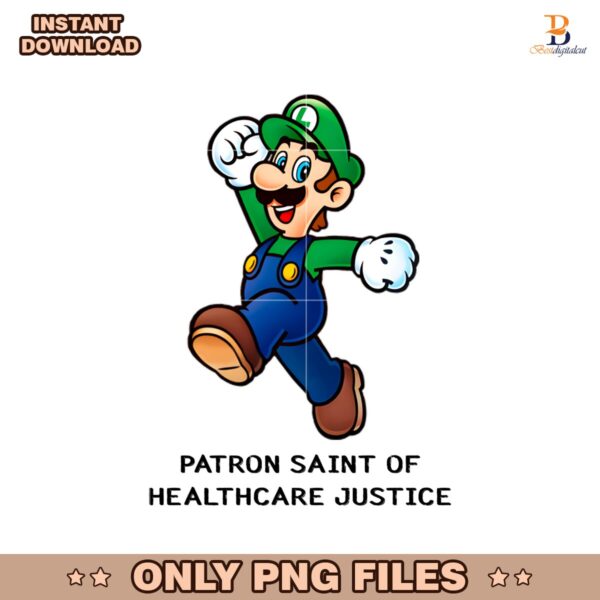 Mario Patron Saint Of Healthcare Justice Luigi Mangione PNG