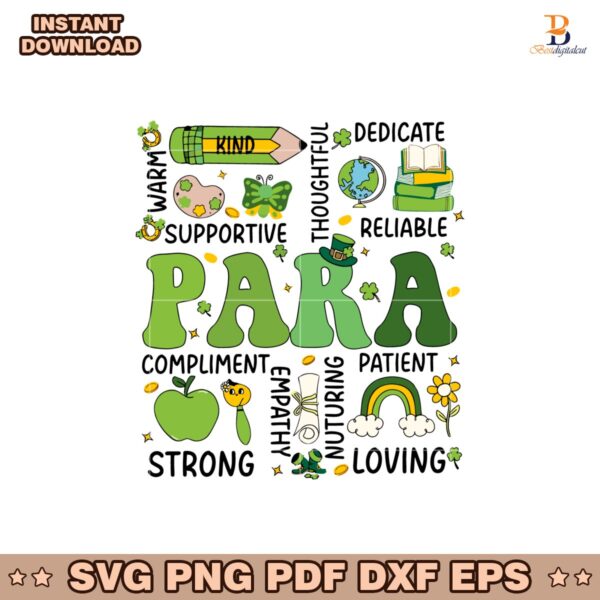 Para St Patricks Day School Paraprofessional SVG