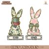 Personalized Floral Kid Name Easter Bunny Coquette Png