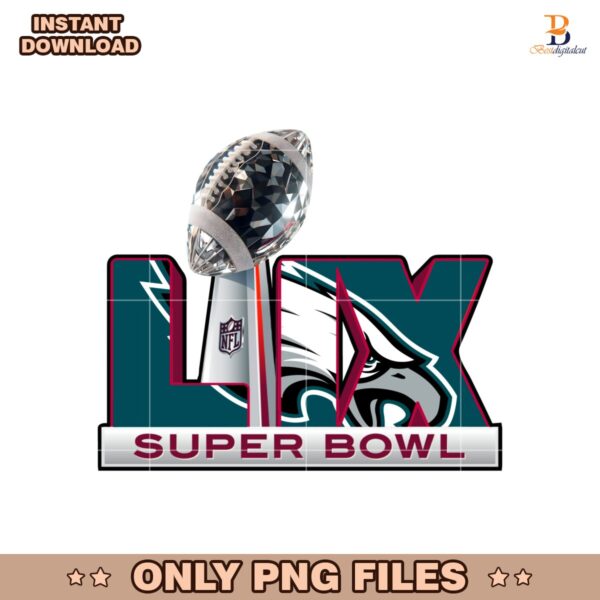 Philadelphia Eagles LIX Super Bowl Logo Trophy PNG