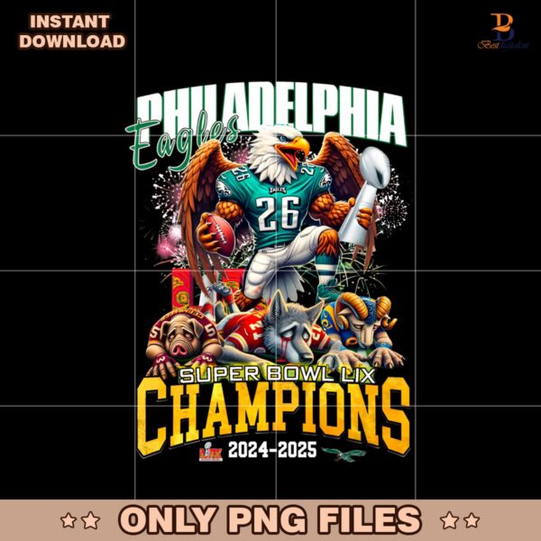 Philadelphia Eagles Saquon Barkley Superbowl Champions 2024 2025 PNG