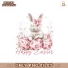 Pink Toile Happy Easter Rabbit Grand Millennial Png