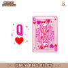 Queen of Hearts Champagne Valentine Png Design