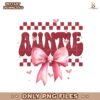 Retro Auntie Checkered Coquette Bow Valentine Png