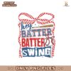 Retro Baseball Batter Batter Swing Checkered Coquette PNG