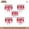 Retro Checkered Coquette Bow Valentine Png Bundle