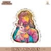 Retro Glitter Boho Color Jesus Hold Easter Bunny Christian Quote PNG