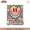 Retro Groovy Mama Smiley Face Graphic Png