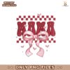 Retro Mama Checkered Coquette Bow Valentine Png