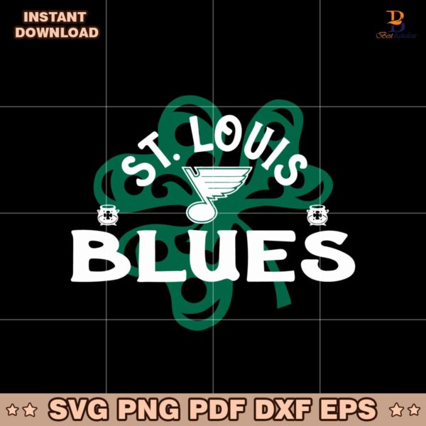 St Louis Blues St Patricks Day Richmond Shamrock SVG