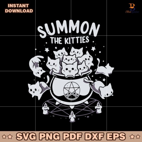 Summon The Kitties Cat Lovers SVG