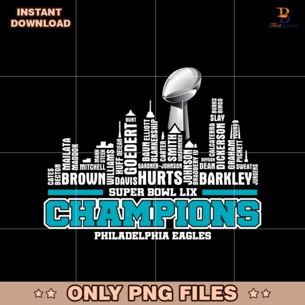 Super Bowl LIX Champions Philadelphia City Football PNG