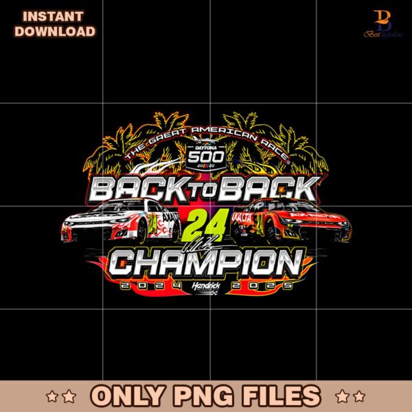 The Great American Race Daytona 500 Back To Back 24 25 Champion PNG