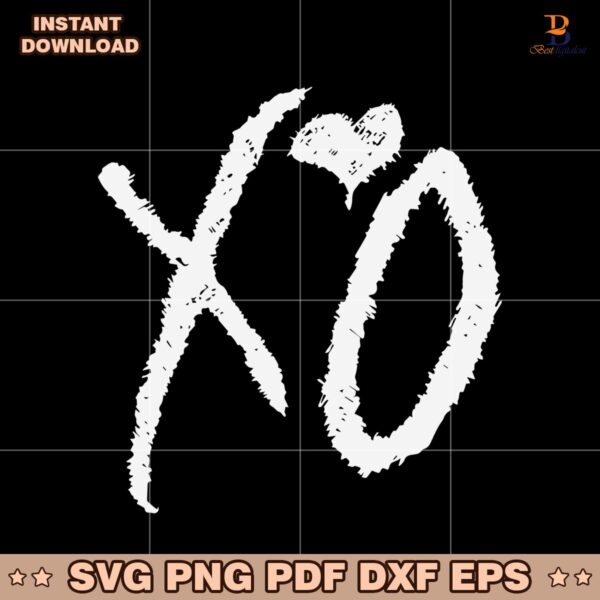 The Weekend X O Heart SVG