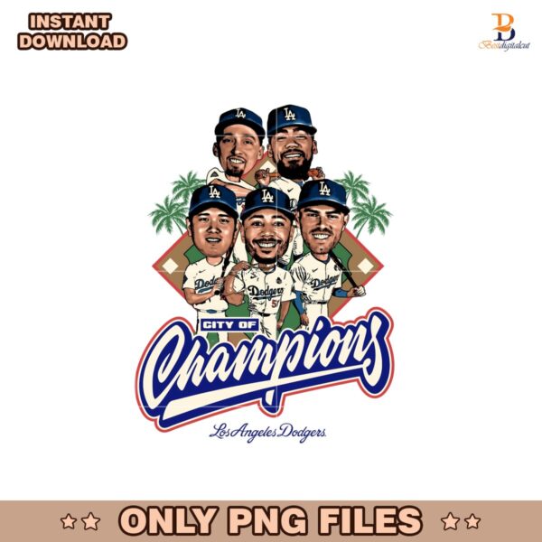Vintage Dodger Los Angeles City Of Champions PNG