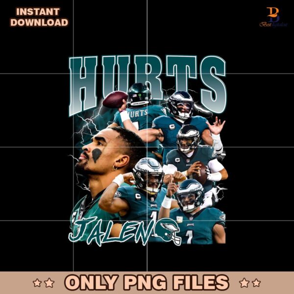 Vintage Jalen Hurts Philadelphia Eagles Super Bowl Png
