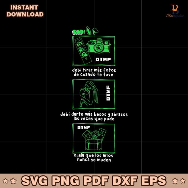 Vintage Neon Green Dtmf Ojala Que Los Mios Nunca Se Muden SVG