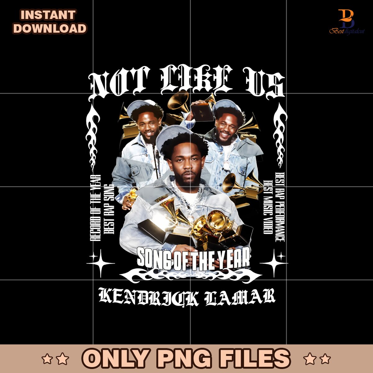 Vintage Song Of The Year Not Like Us Kendrick Lamar Png