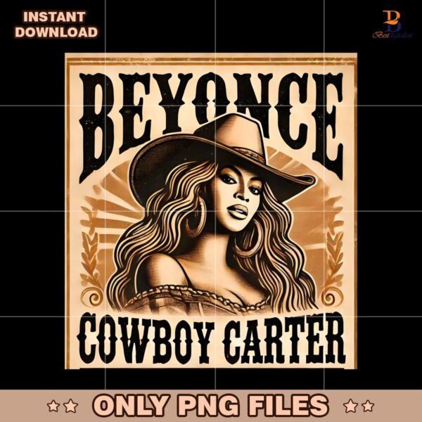 Western Vintage Style Beyonce Cowboy Carter Music Tour PNG