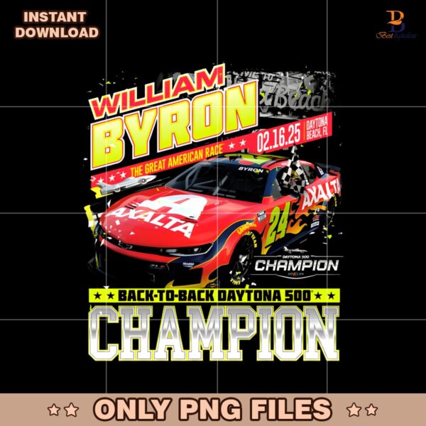 William Byron 2025 Back To Back Daytona 500 Champion PNG