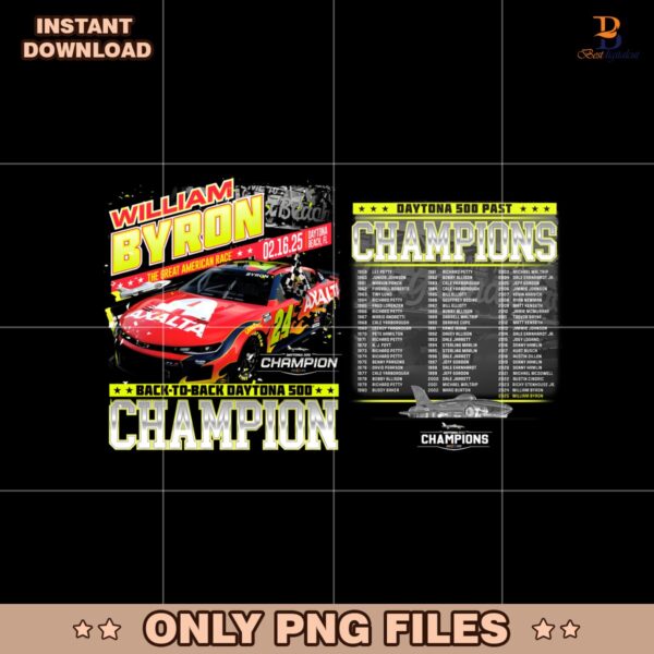 William Byron Champion Past Winners 2025 Png