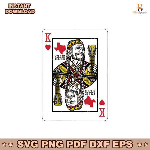 Willie Nelson Willie Nelson Country Music Playing Card SVG