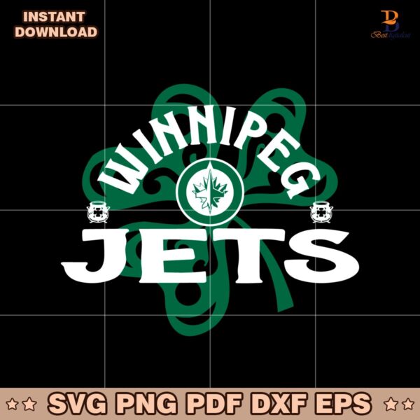 Winnipeg Jets St Patricks Day Richmond Shamrock SVG
