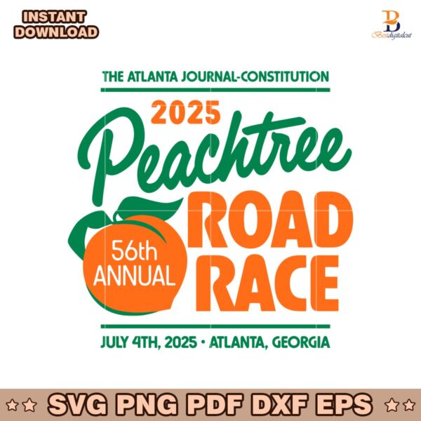 2025 Peachtree Road Race 56Th Annual The Atlanta Journal Constitution SVG