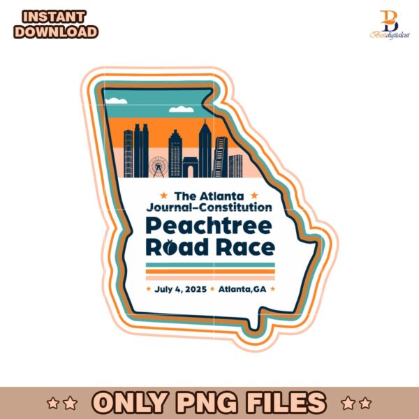 2025 Peachtree Road Race The Atlanta Journal Constitution SVG