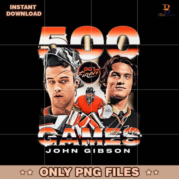 500Th Game John Gibson Anaheim Ducks PNG
