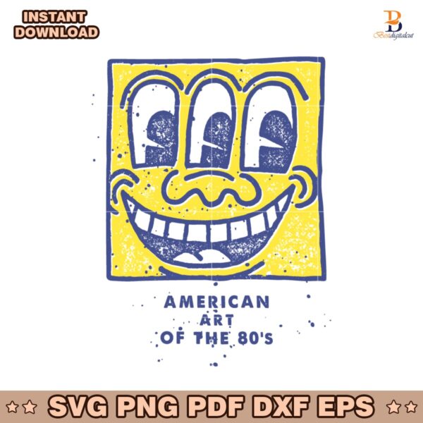 80S American Art Radiant Smile SVG