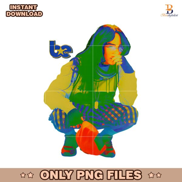 Billie Eilish Pop Art Style PNG