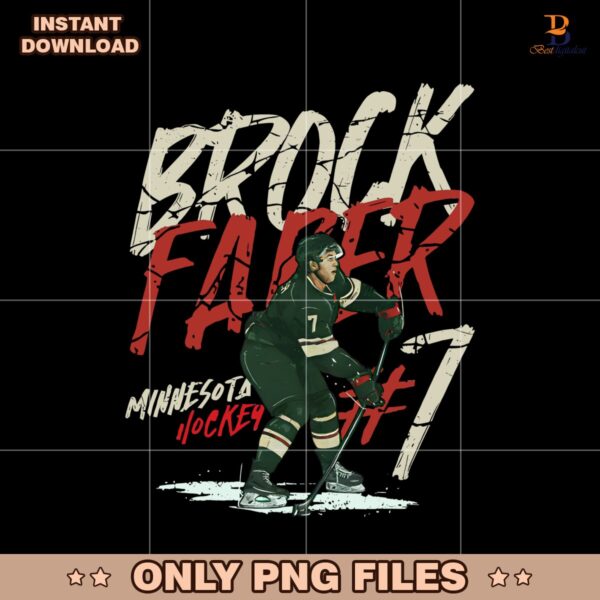 Brock Faber 7 Minnesota Wild Hockey PNG