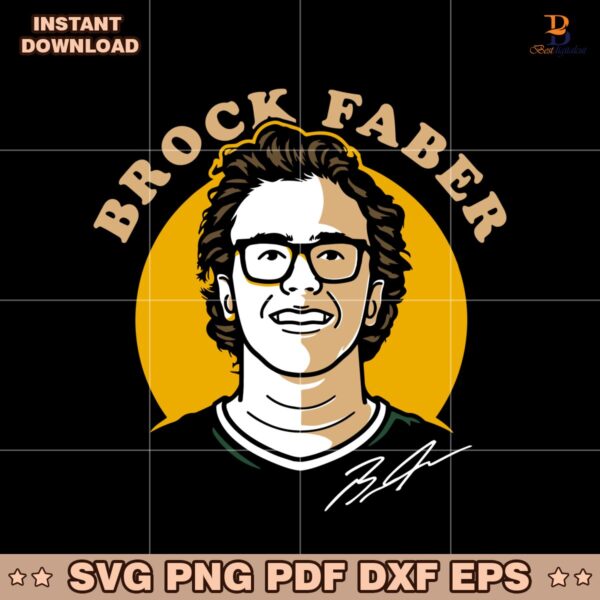 Brock Faber Minnesota Wild Comic SVG