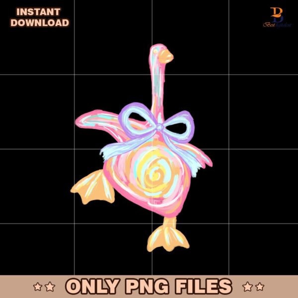 Brushstroke Coquette Silly Goose PNG