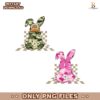 Camo Bunny Checkered Easter Day PNG