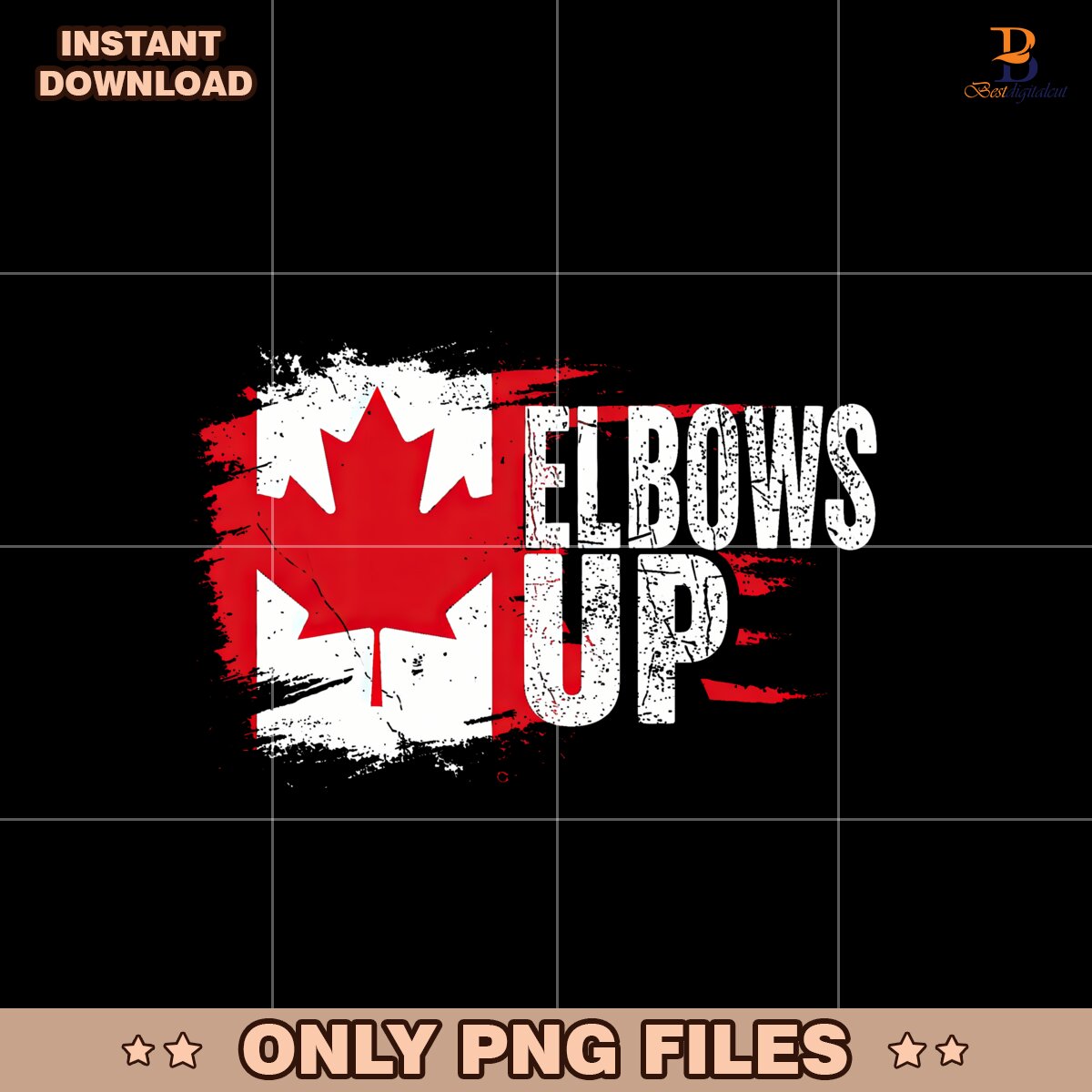 Canadian Pride Elbows Up True North Strong And Free PNG