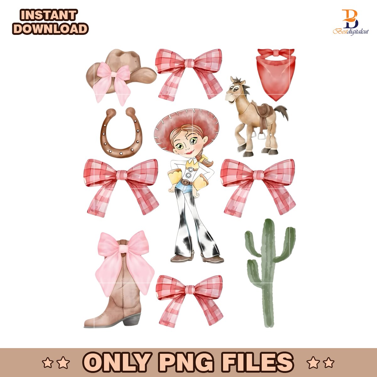 Coquette Bows Disney Jessie Toy Story PNG