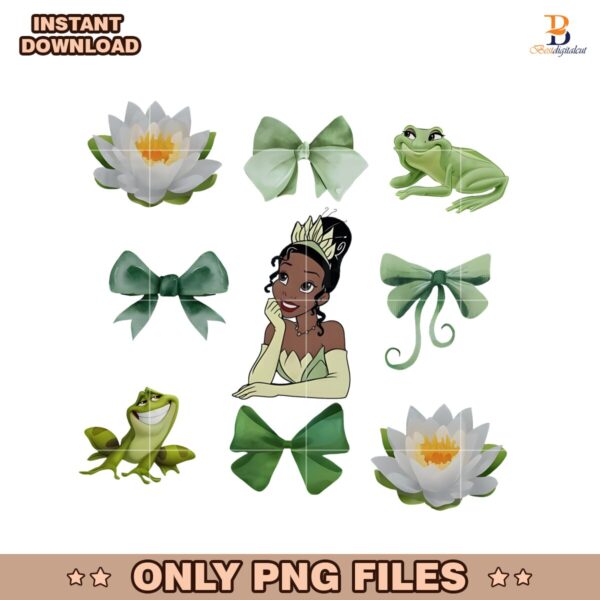 Coquette Bows Tiana Disney The Princess And The Frog PNG