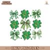 Coquette Patricks Day Shamrock Lucky Bow Png