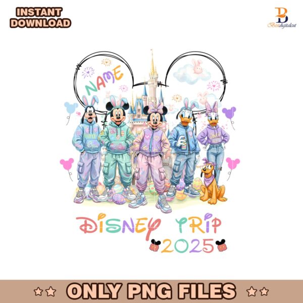 Custom Disney Friends Streetwear Disney Trip 2025 PNG