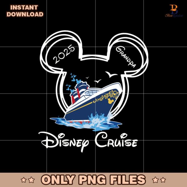 Custom Mickey Disney Cruise Family Vacation 2025 Png