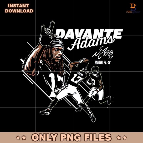 Davante Adams 17 Los Angeles Rams Signature PNG