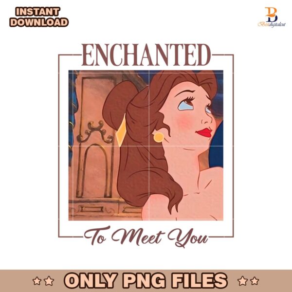 Disney Enchanted To Meet You Belle Princess PNG